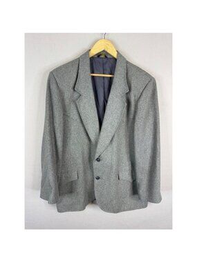 Pioneer Wear Mens 44 Grey Wool Western Blazer Sport Coat Made in USA